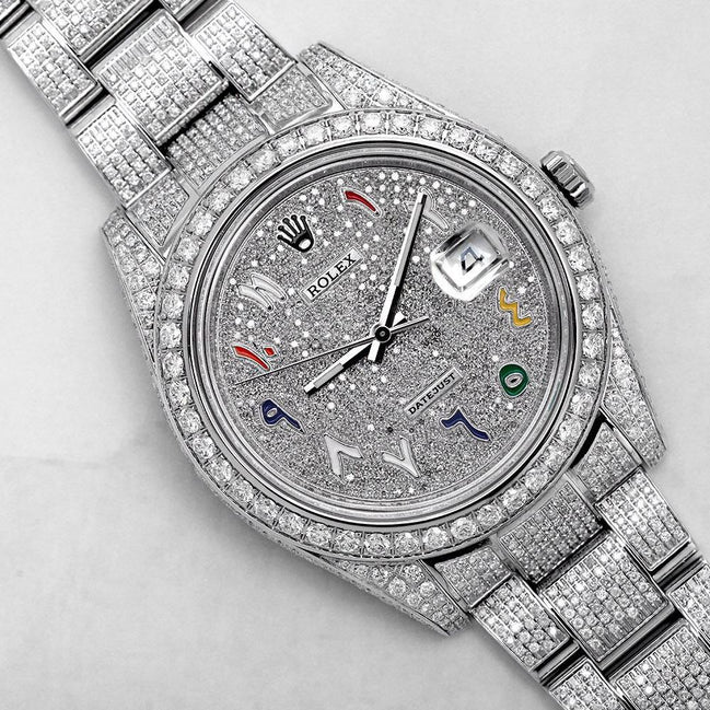 Bust Down Rainbow Dial Datejust Moissanite Watches
