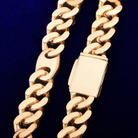 Miami Cuban Bean Link Iced Out Moissanite Chain