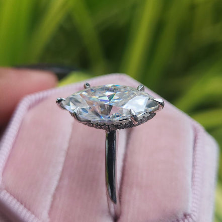 3 Carat Marquise Cut Lab Grown Diamond Ring