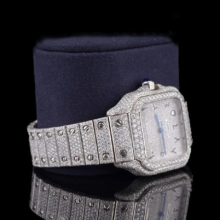 Automatic Fully Iced Out Moissanite Diamond Hip Hop Watch