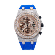 Men's Moissanite Diamond Chrono Dial Wrist Watch
