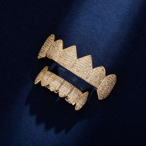 Lab Created Moissanite Diamond Iced Out Vamp Grillz