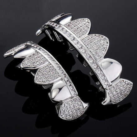 Iced Out Moissanite Bar Hip Hop Grillz Gift For Men's