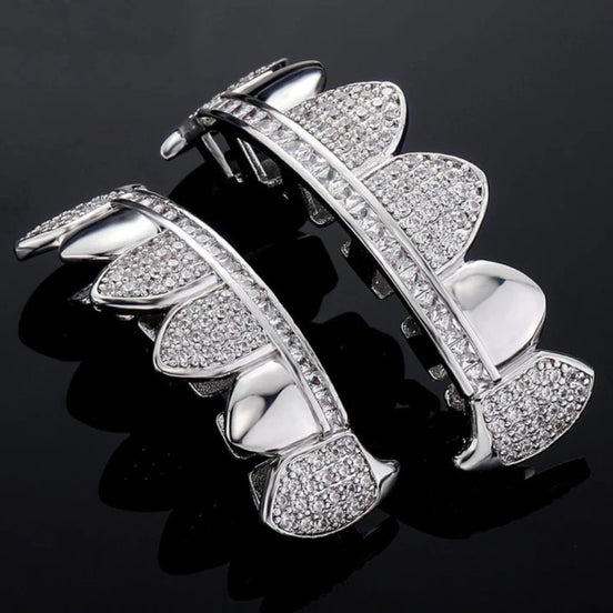 Iced Out Moissanite Bar Hip Hop Grillz Gift For Men's