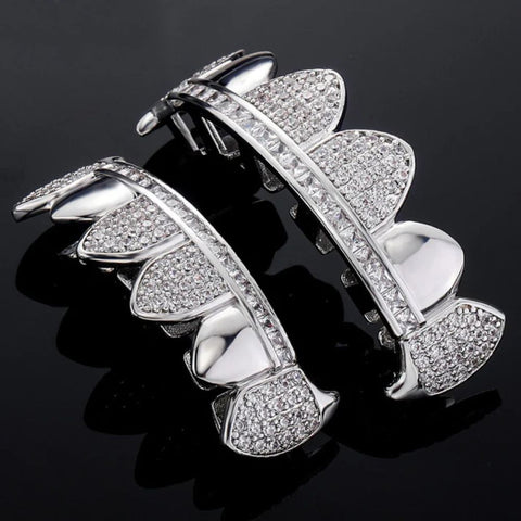 Iced Out Moissanite Bar Hip Hop Grillz Gift For Men's