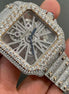 Skeleton Dual Tone Moissanite Custom Watch