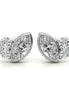 Marquise and Round Moissanite Cluster Earrings