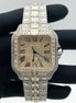 Round & Baguette Moissanite Dual Tone Hip Hop Watch
