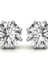 Eight Prong Setting Round Moissanite Small Stud Earrings