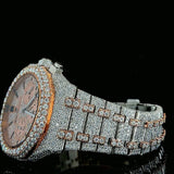 Dual Tone D Color Moissanite Men's Watch