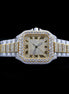 Dual Tone Iced Out Moissanite Watch For Men's