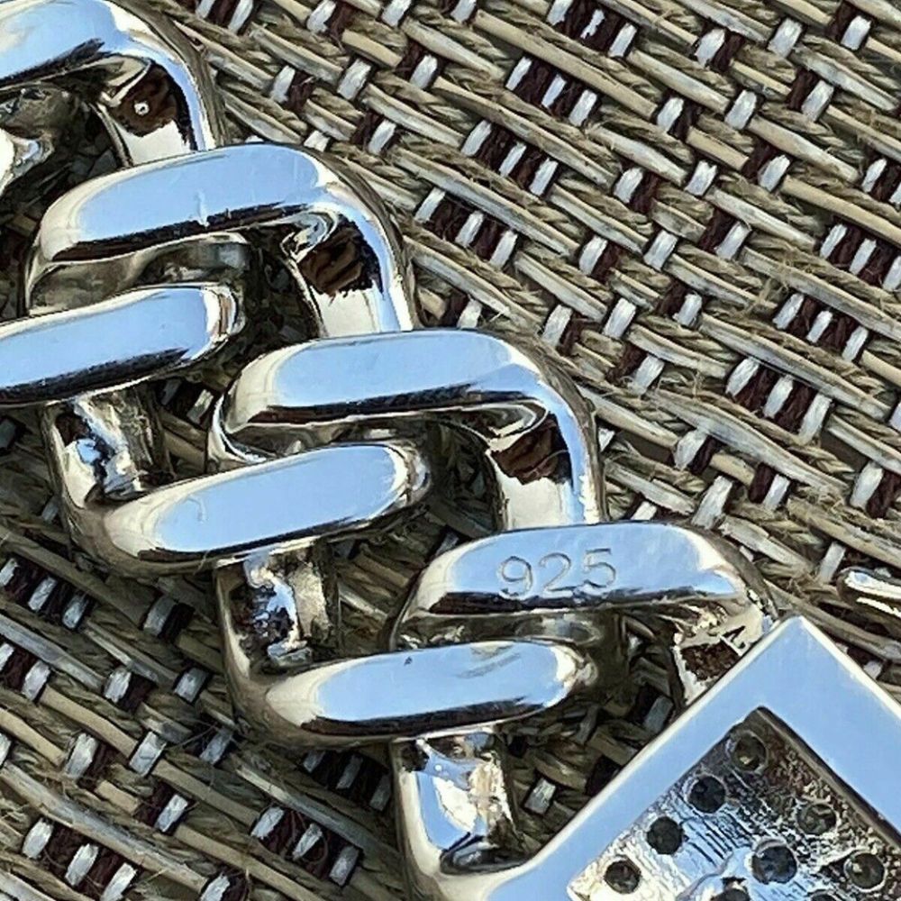 Iced Out Cuban Link Moissanite Bracelet Gift For Men's