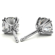 Daily Wear Moissanite Round Cut Stud Earrings