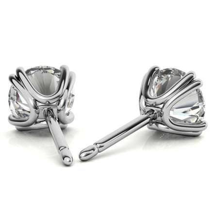 Daily Wear Moissanite Round Cut Stud Earrings