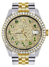 Luxury Moissanite Green Arabic Dial Hip Hop Watch