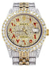 Red Arabic Numeric Moissanite Iced Out Watch