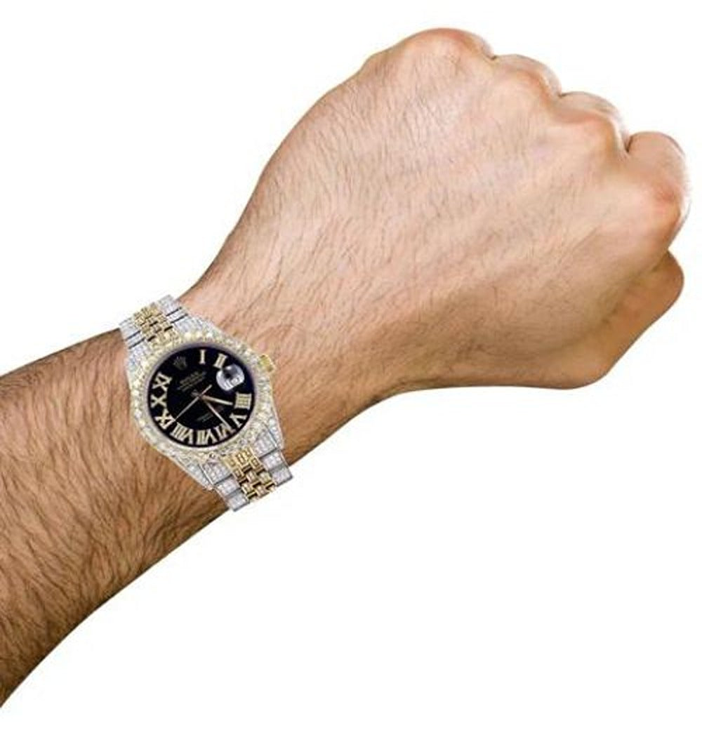 Dual Tone Elegant And Stylish Moissanite Watch