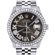 Roman Numeric Automatic Moissanite Stylish Watch