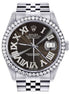 Roman Numeric Automatic Moissanite Stylish Watch
