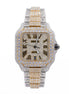 Roman Dial Dual Tone Moissanite Handmade Wrist Watch