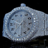 Stainless Steel Moissanite Iced Out Wrist Watch