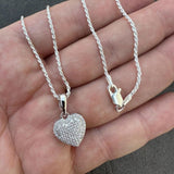 Heart Shape Round Moissanite Pendant