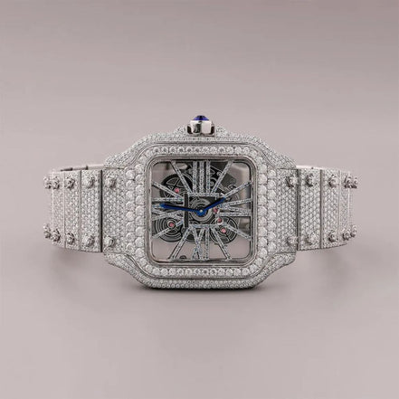 Skeleton Full Iced Out VVS1 Moissanite Luxury Watch
