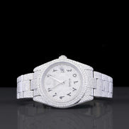 Iced Out Automatic Arabic Dial Moissanite Watches