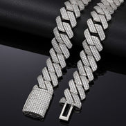 3 Row Moissanite Diamond Luxury Hip Hop Chain