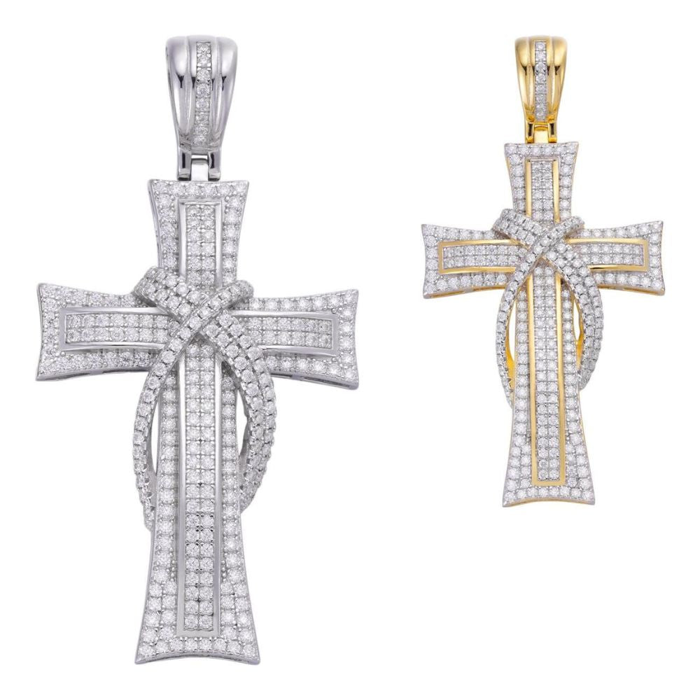 Classic But Down Cross Moissanite Pendant