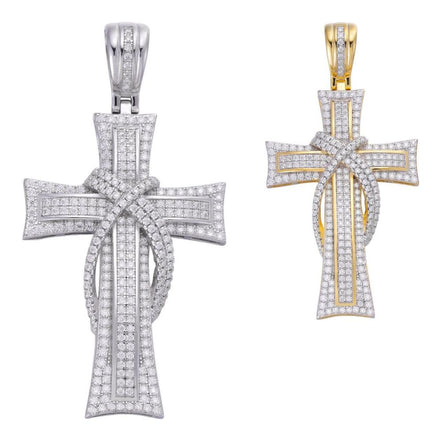 Classic But Down Cross Moissanite Pendant