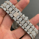 Dual Tone Chrono Dial VVS1 Moissanite Luxury Watch For Men's
