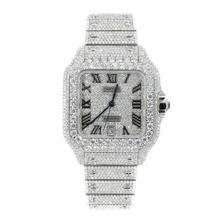 Automatic Iced Out Moissanite Watch Gift For Men's