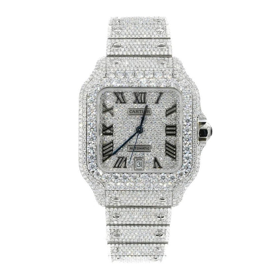 Automatic Iced Out Moissanite Watch Gift For Men's