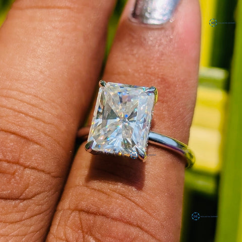 3.31CT Radiant Cut Lab Grown Diamond Engagement Ring