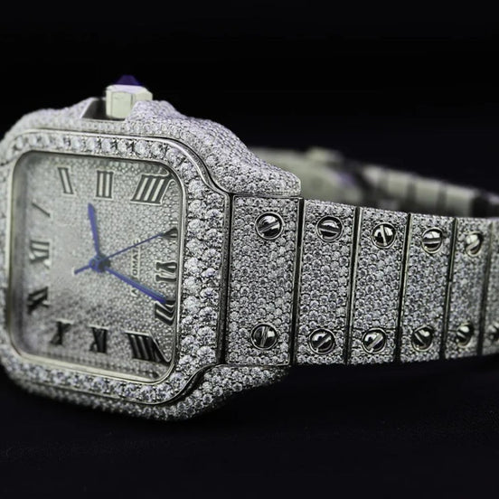 VVS1 Moissanite Fully Iced Out Automatic Watch