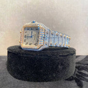 Arabic Dial Dual Tone Collet Moissanite Luxury Watch