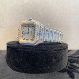 Arabic Dial Dual Tone Collet Moissanite Luxury Watch