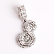 Iced Out Moissanite Customize Name Letter Pendant