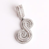 Iced Out Moissanite Customize Name Letter Pendant