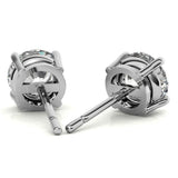Four Prong Round Cut Moissanite Solitaire Earrings
