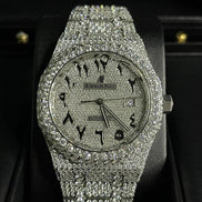 D Color Moissanite Fully Iced Out Watch For Men's