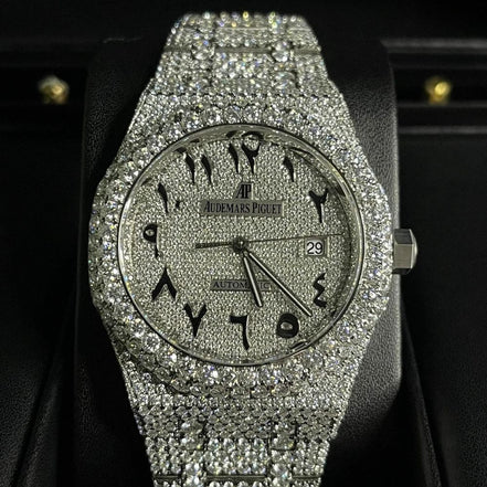 D Color Moissanite Fully Iced Out Watch For Men's