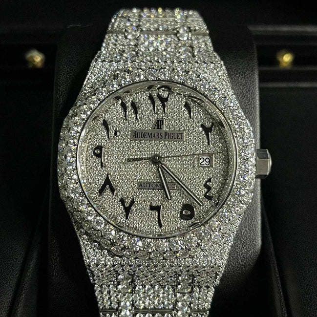 D Color Moissanite Fully Iced Out Watch For Men's