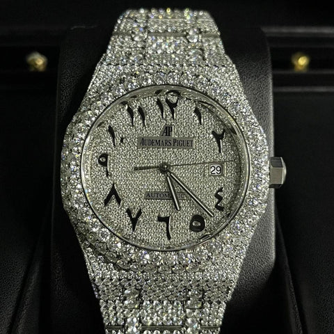 D Color Moissanite Fully Iced Out Watch For Men's