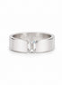 Emerald Moissanite Tension Set Solitaire Men's Ring