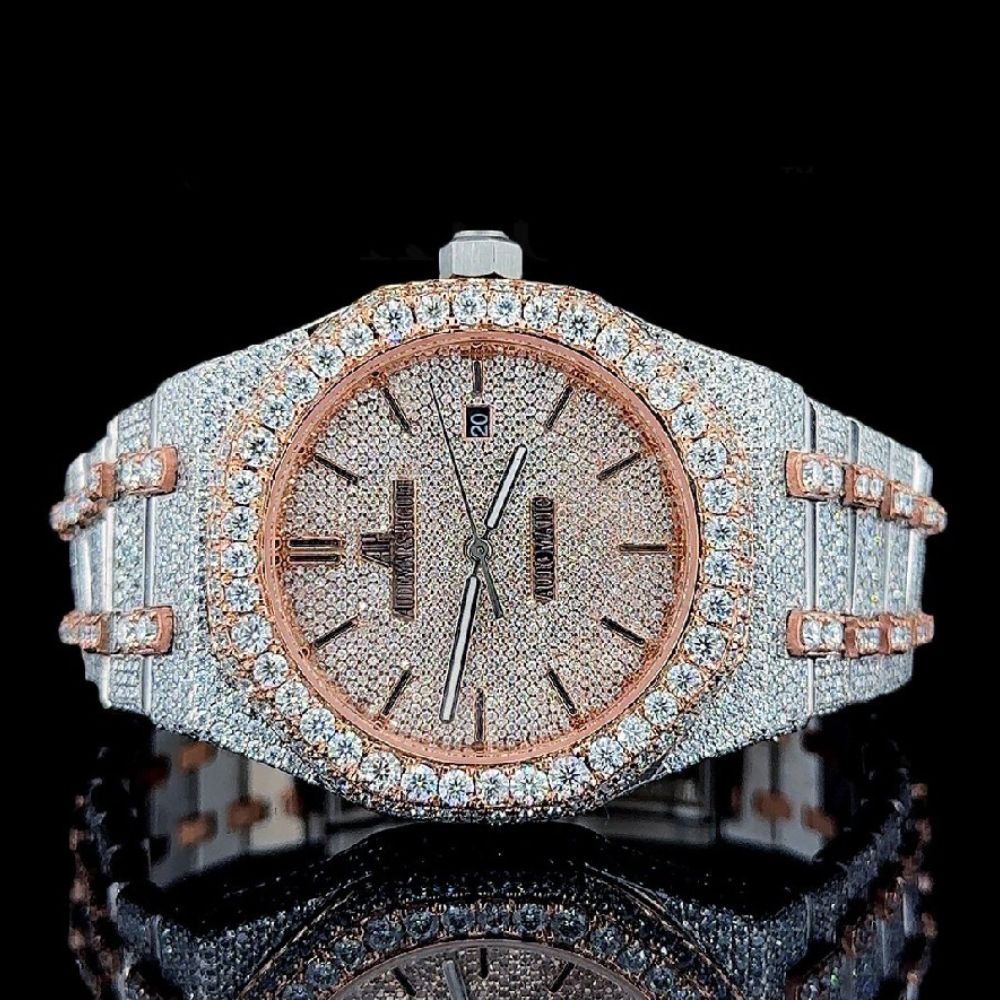Dual Tone Moissanite Diamond Watch