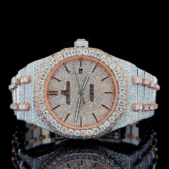 Dual Tone Moissanite Diamond Watch
