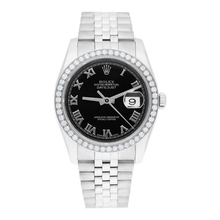 Automatic Stainless Steel Datejust Moissanite Watch