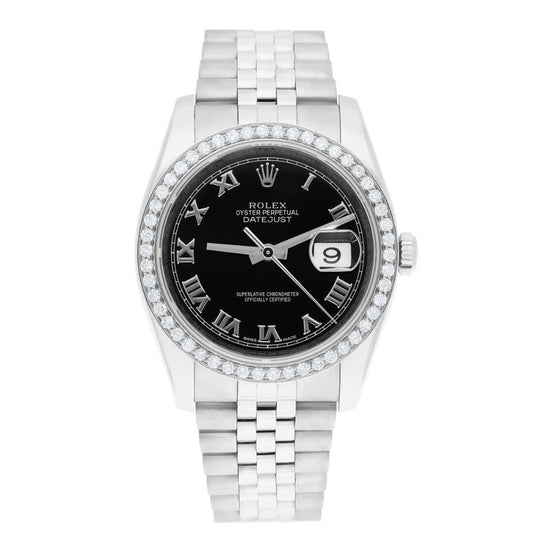 Automatic Stainless Steel Datejust Moissanite Watch